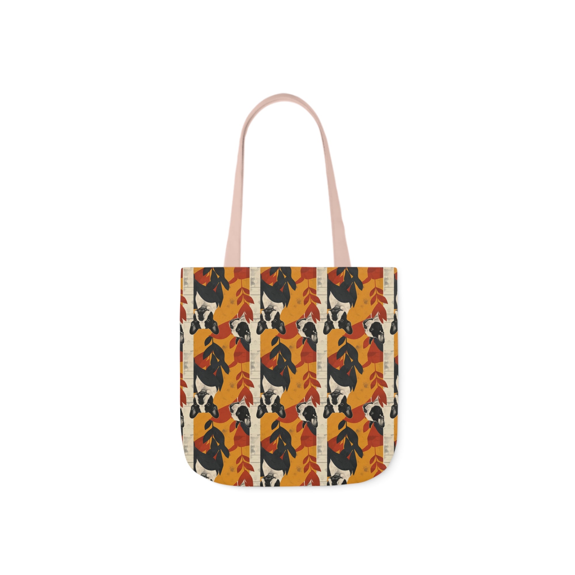 Chic Frenchie Charm Canvas Tote Bag