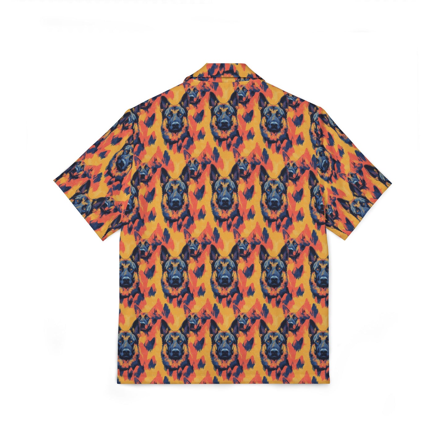 Impressionistic German Shepherds Men's Hawaiian Camp Shirt