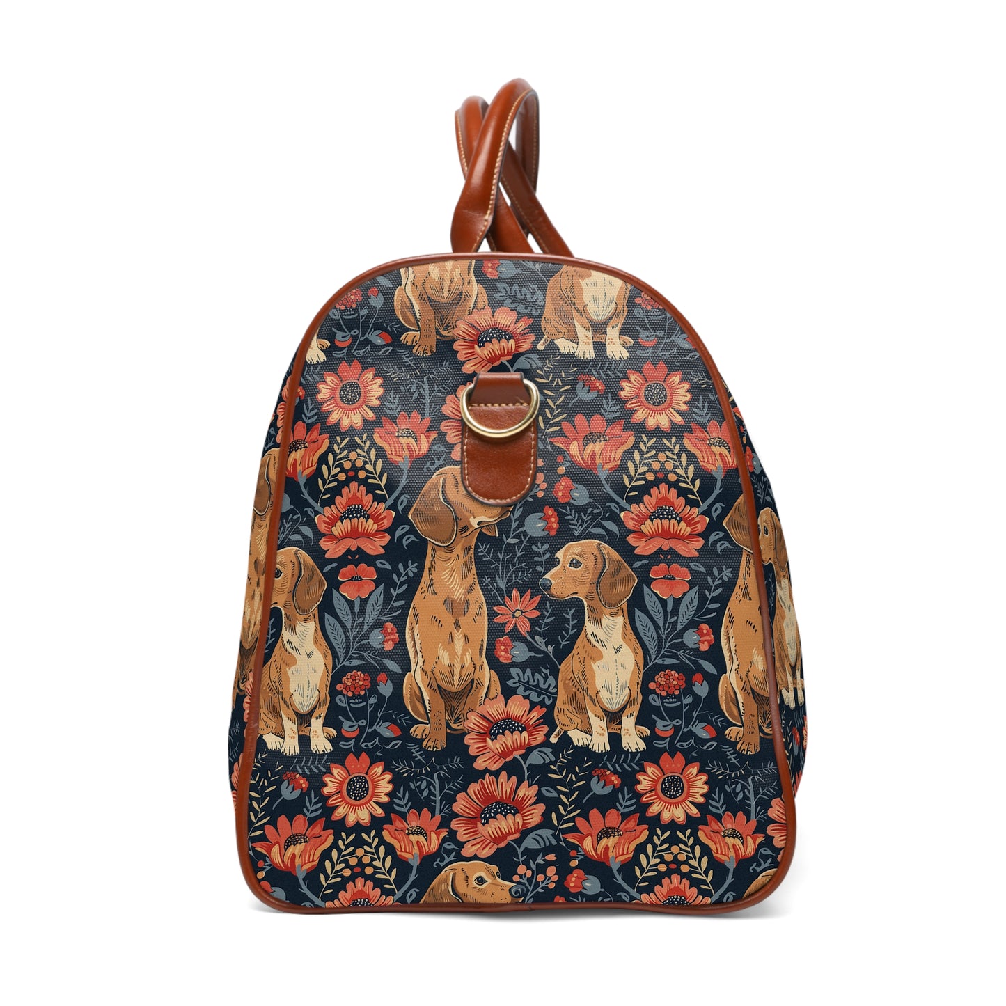 Floral Pawsome Dachsund Delight Waterproof Travel Bag