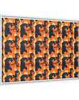 Rottweiler Chic Pawsitivity Matte Canvas, Framed