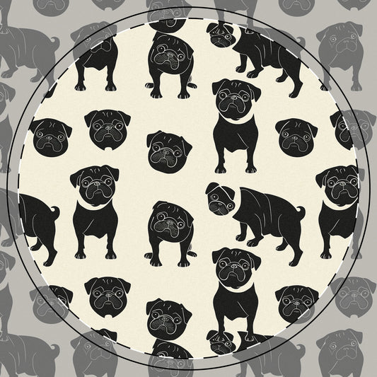 Puggie Pout Perfection Ceramic Coaster