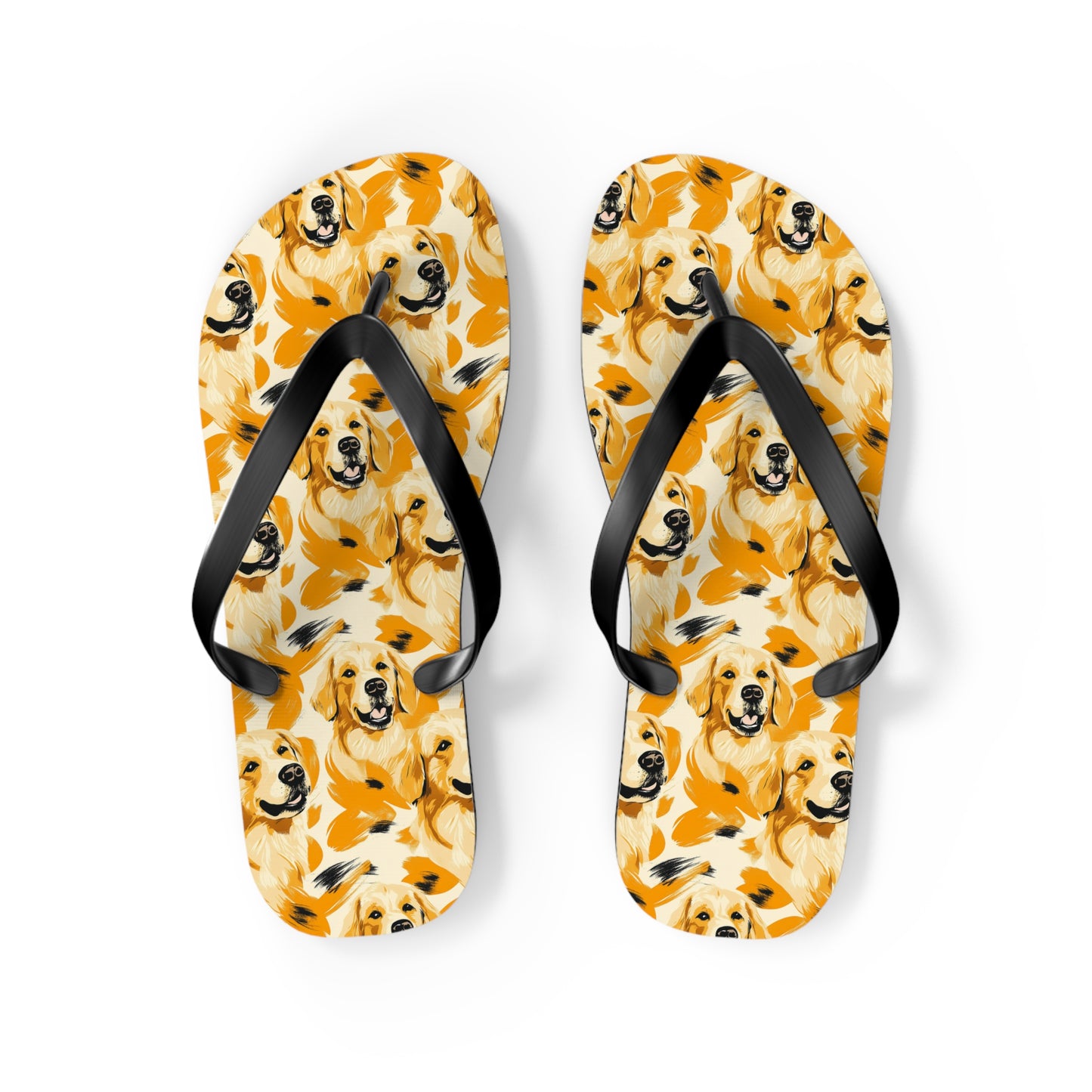 Golden Glitz 'n Glamour Woofwear Flip Flops