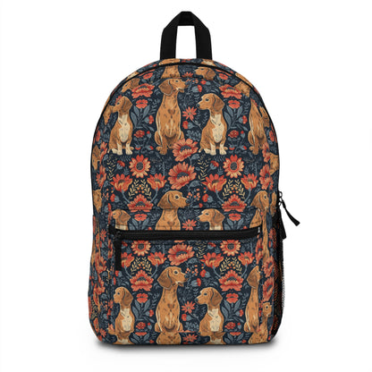 Floral Pawsome Dachsund Delight Backpack