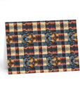 Pawsome Rottweiler Royalty Plaid Greeting Cards (5 Pack)