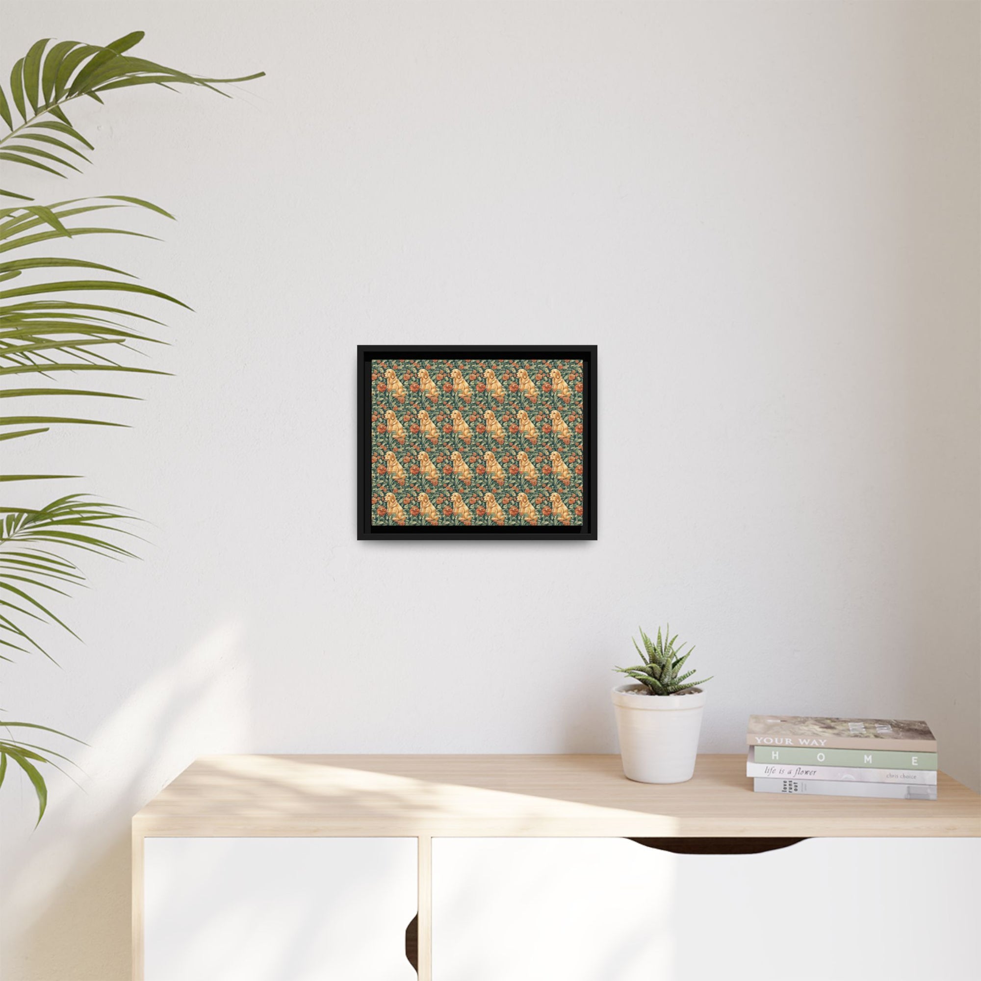 Blooming Goldie Glam Matte Canvas, Framed