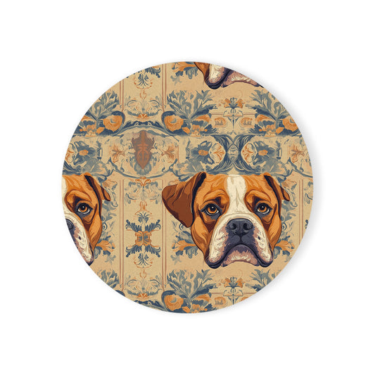 Bowtie Boxer Bliss Cork Back Coaster