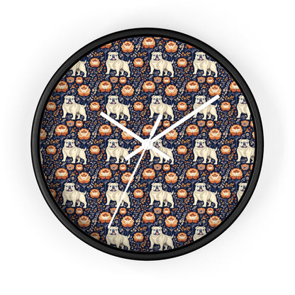 Bulldog Blossom Bonanza Wall Clock