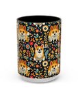 Corgi Rainbow Vine Dream Accent Coffee Mug