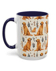 Golden Glamour Paws - Luxe Licks for Regal Retrievers Accent Coffee Mug