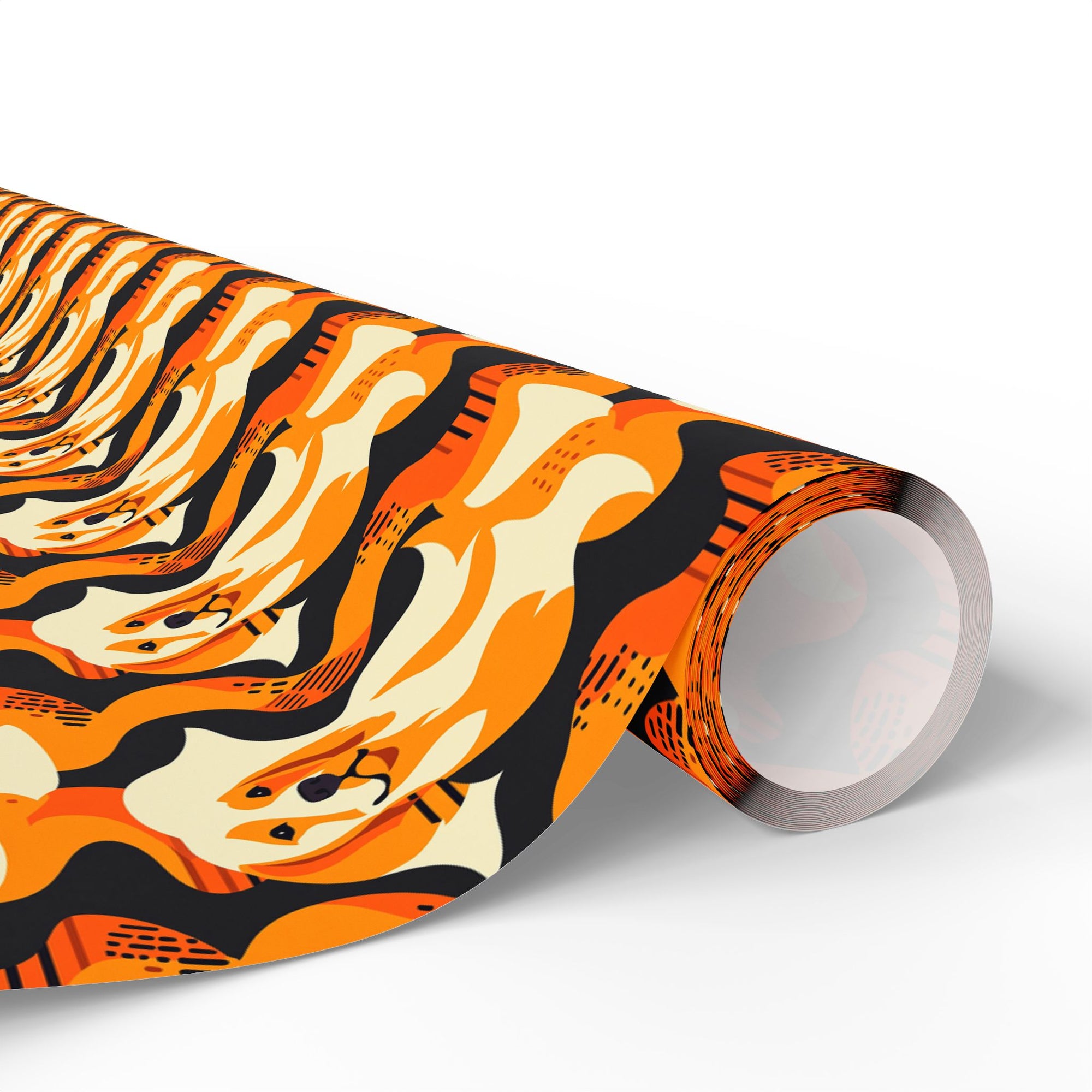 Golden Woof Abstract Glamour Wrapping Paper