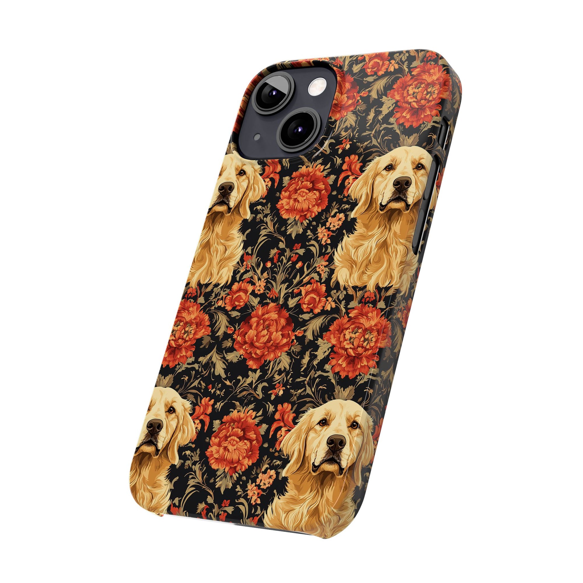 Golden Pawsatronic Tapestry Slim Phone Cases