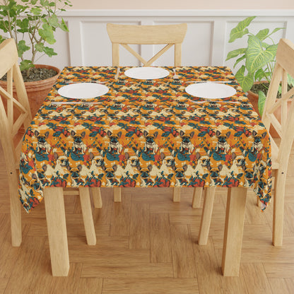 Frenchie Glow-Up Galore Tablecloth