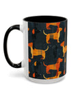 Dapper Dachshund Noir Glow Accent Coffee Mug