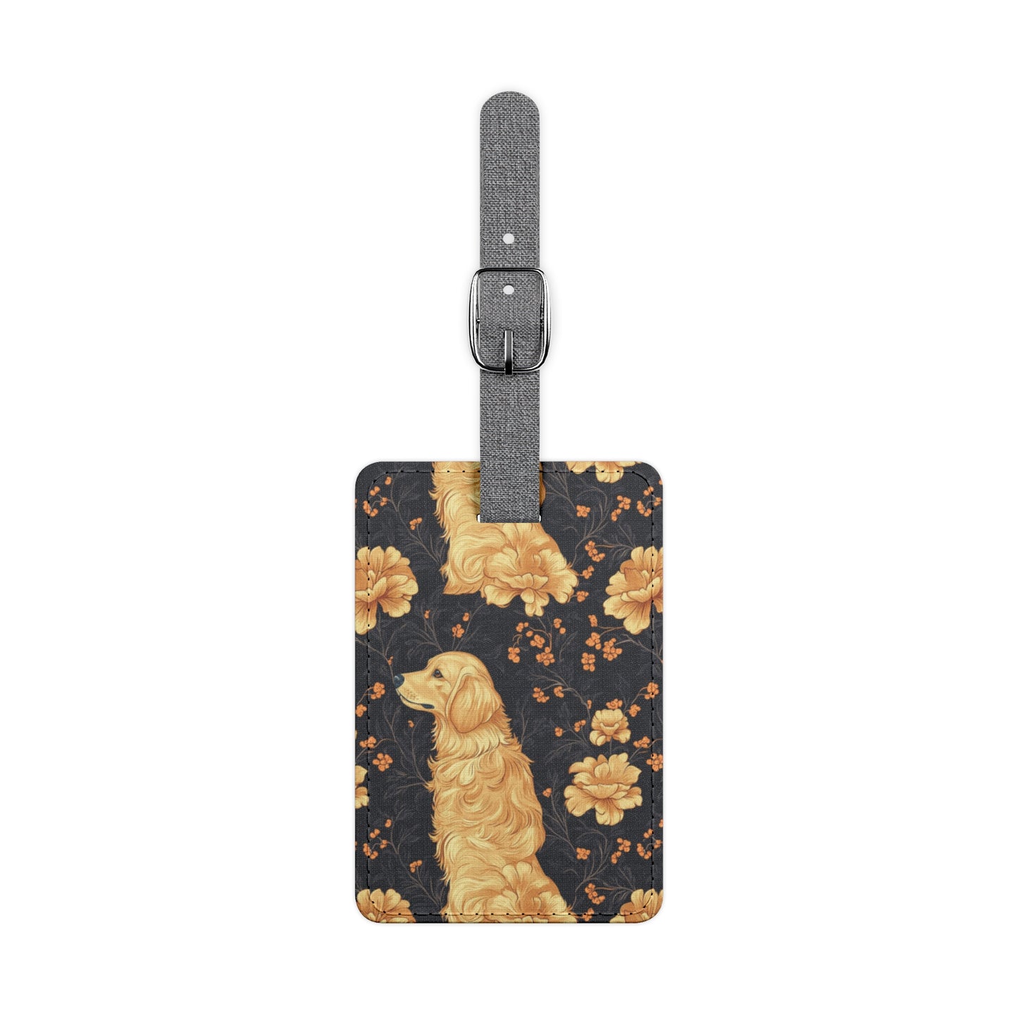 Golden Paws Floral Frenchie Luggage Tag