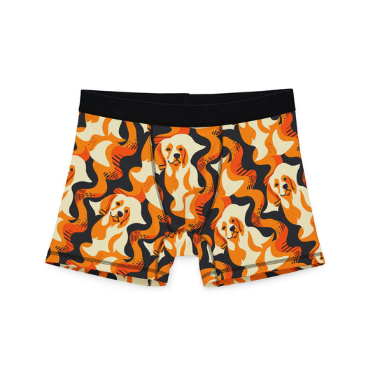 Golden Woof Abstract Glamour Men's Boxers