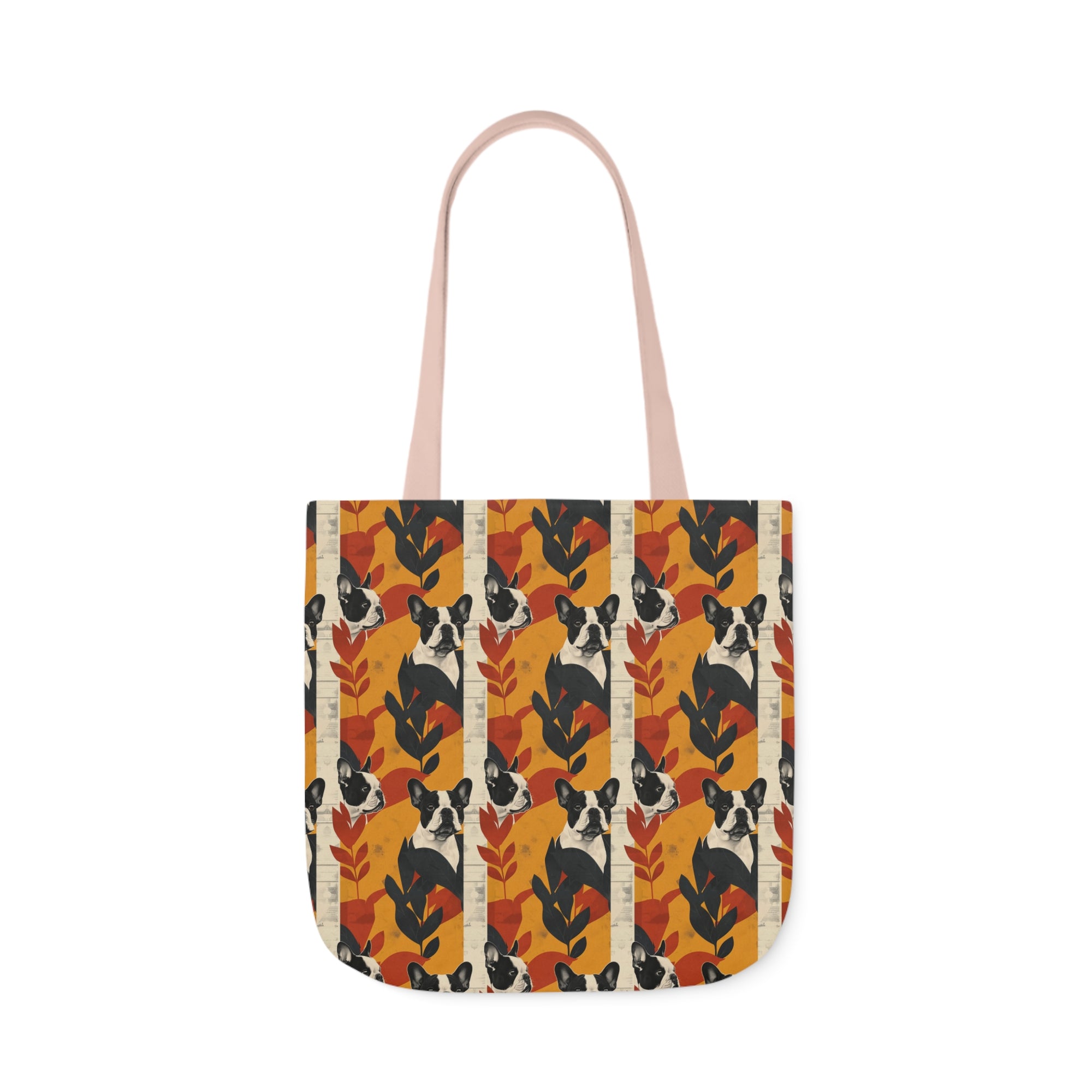 Chic Frenchie Charm Canvas Tote Bag