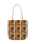 Chic Frenchie Charm Canvas Tote Bag