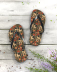 Blooming Pug Paradise Flip Flops