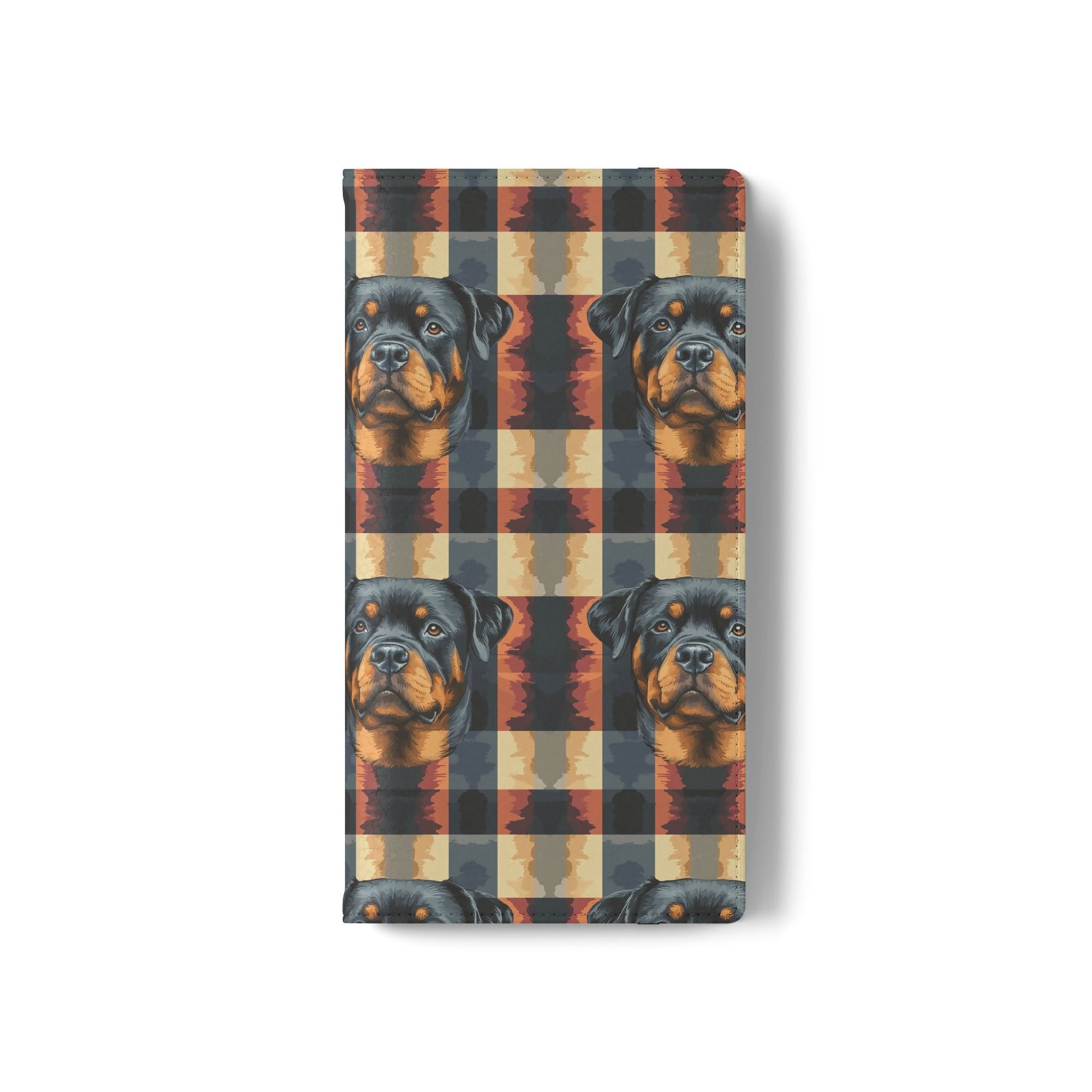 Pawsome Rottweiler Royalty Plaid Flip Cases