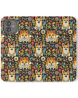 Corgi Rainbow Vine Dream Flip Cases