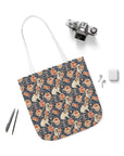 Blooming Bulldog Beauty Canvas Tote Bag