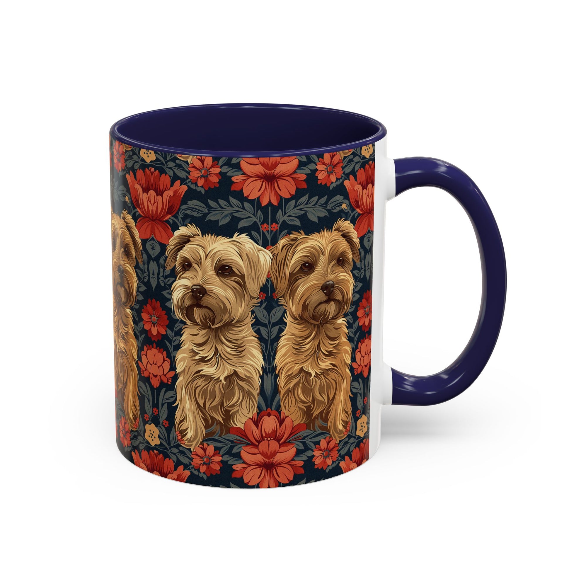 Yorkie Charm Twins Accent Coffee Mug