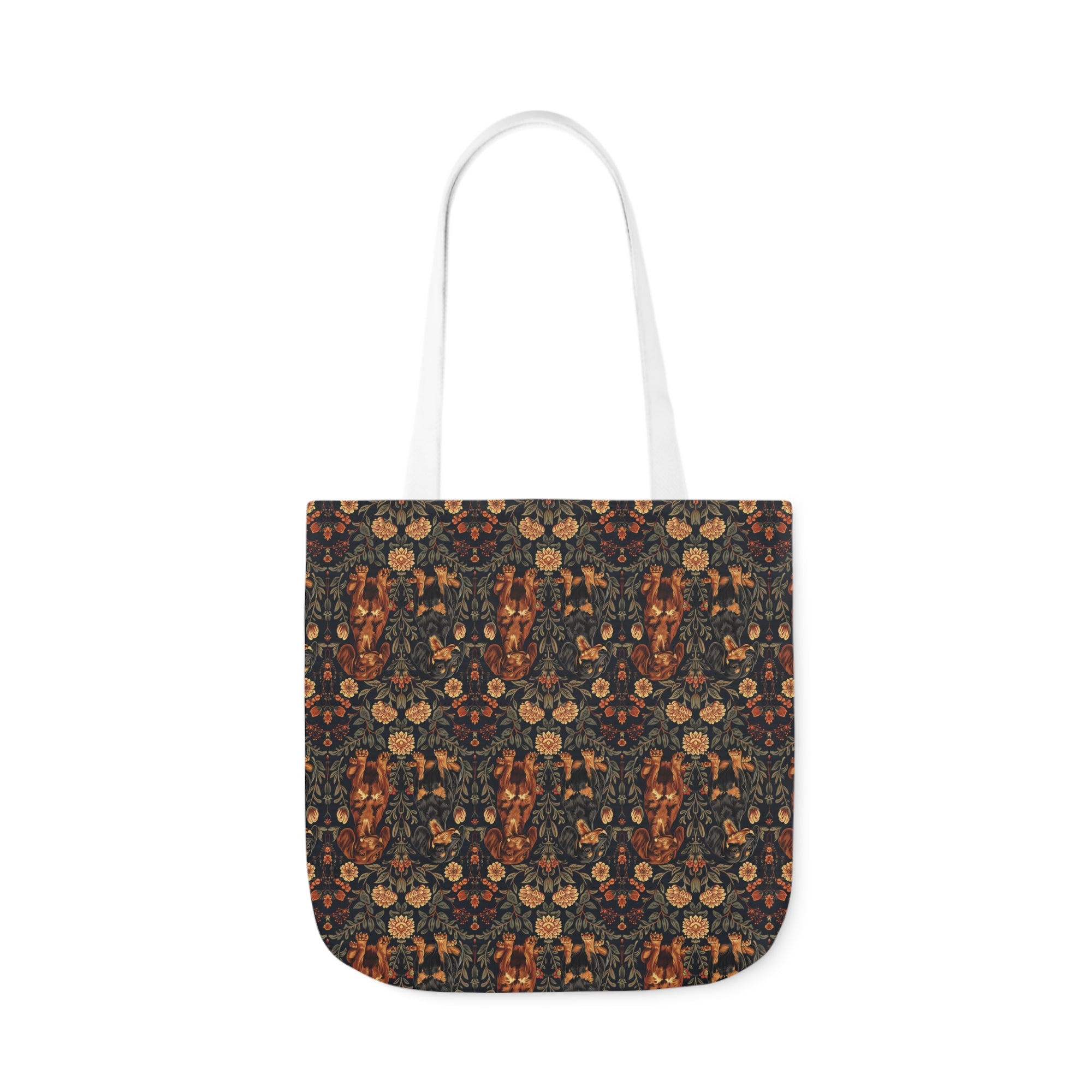 Dapper Dachshund Embroidery Elegance Canvas Tote Bag