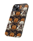 Bloomingly Bulldogistic Bouquet Slim Phone Cases