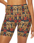 Yorkie Charm Twins High Waisted Yoga Shorts