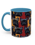 Chic Canine Checkmate - Frenchie Edition Accent Coffee Mug