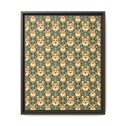 Corgi Charmz Matte Canvas, Framed