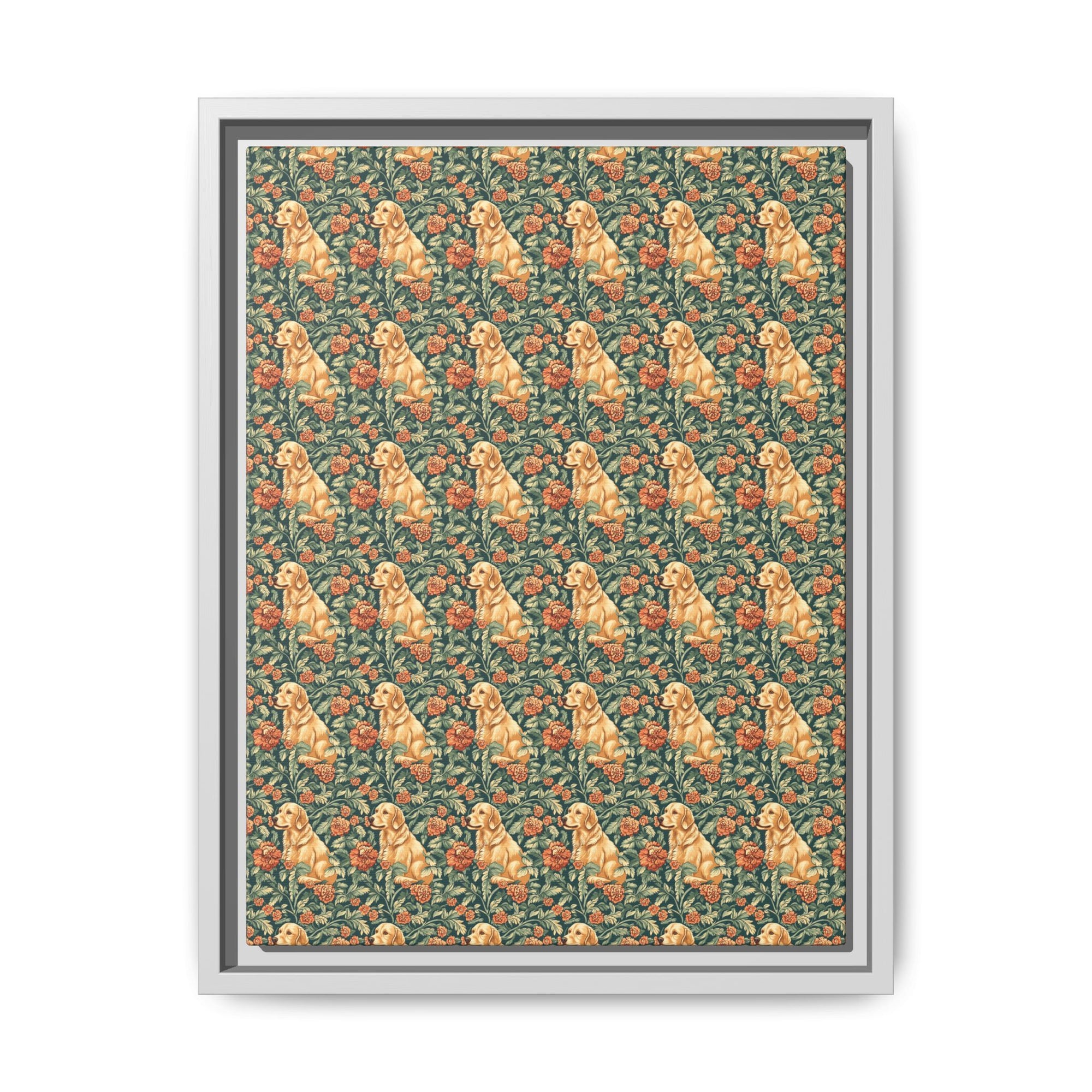 Blooming Goldie Glam Matte Canvas, Framed