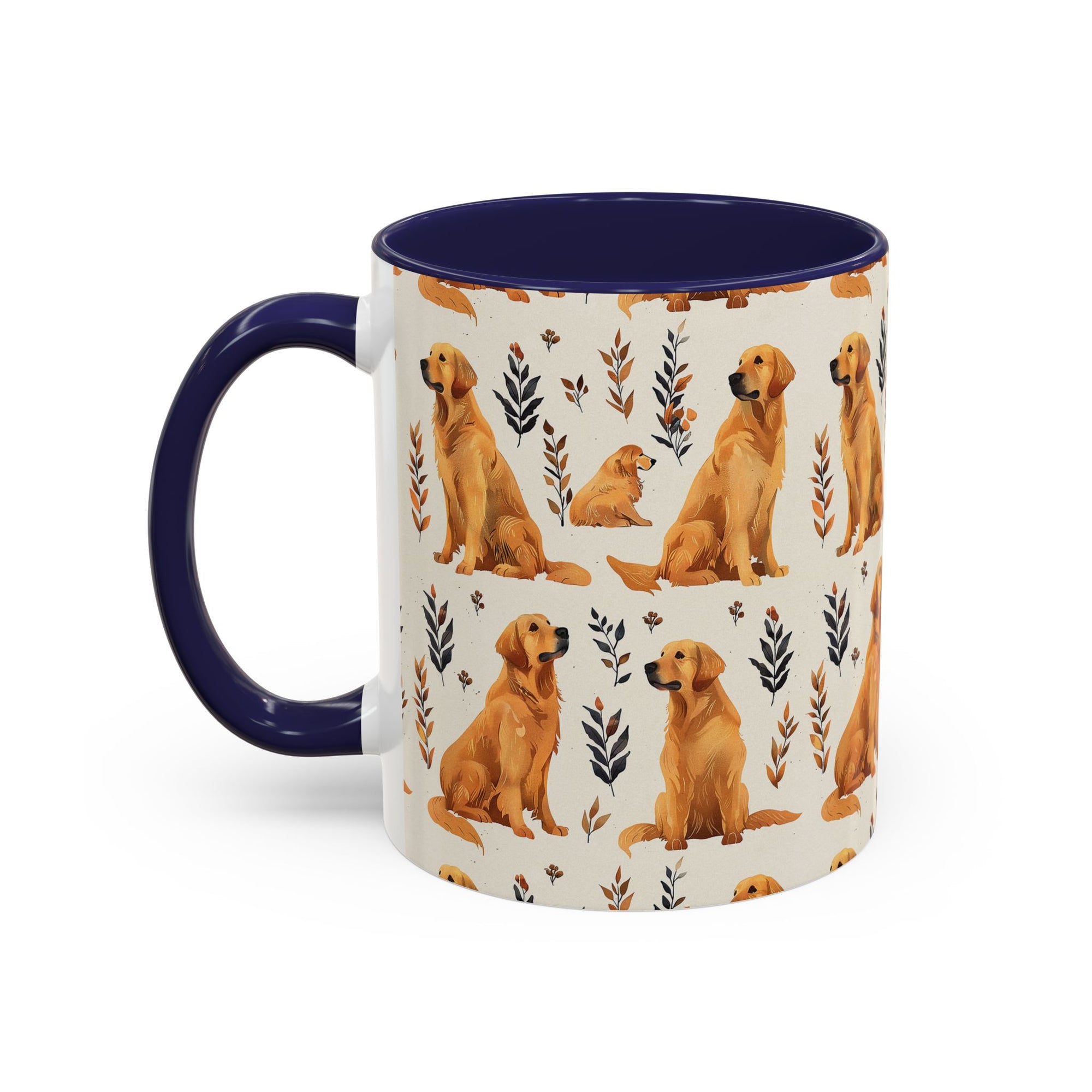 Golden Glamour Paws - Luxe Licks for Regal Retrievers Accent Coffee Mug