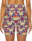 Glitchy Bulldog Blitz High Waisted Yoga Shorts