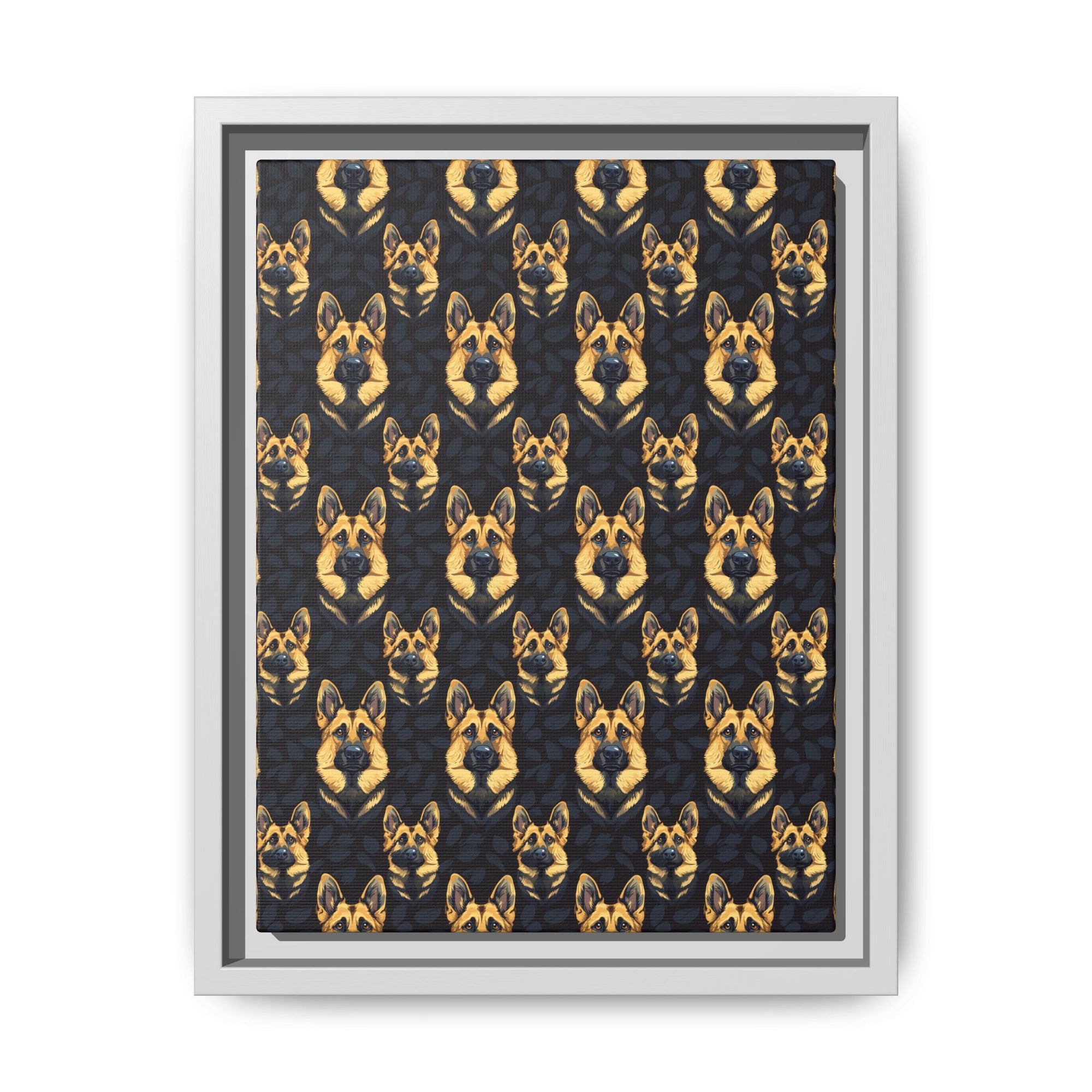 Majestic Hound Couture: German Shepherd LuxeBlend Matte Canvas, Framed