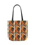 Chic Frenchie Charm Canvas Tote Bag