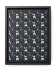 Frenchie Celestial Soar Matte Canvas, Framed