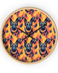 Impressionistic German Shepherds Wall Clock