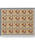 Bowtie Boxer Bliss Matte Canvas, Framed