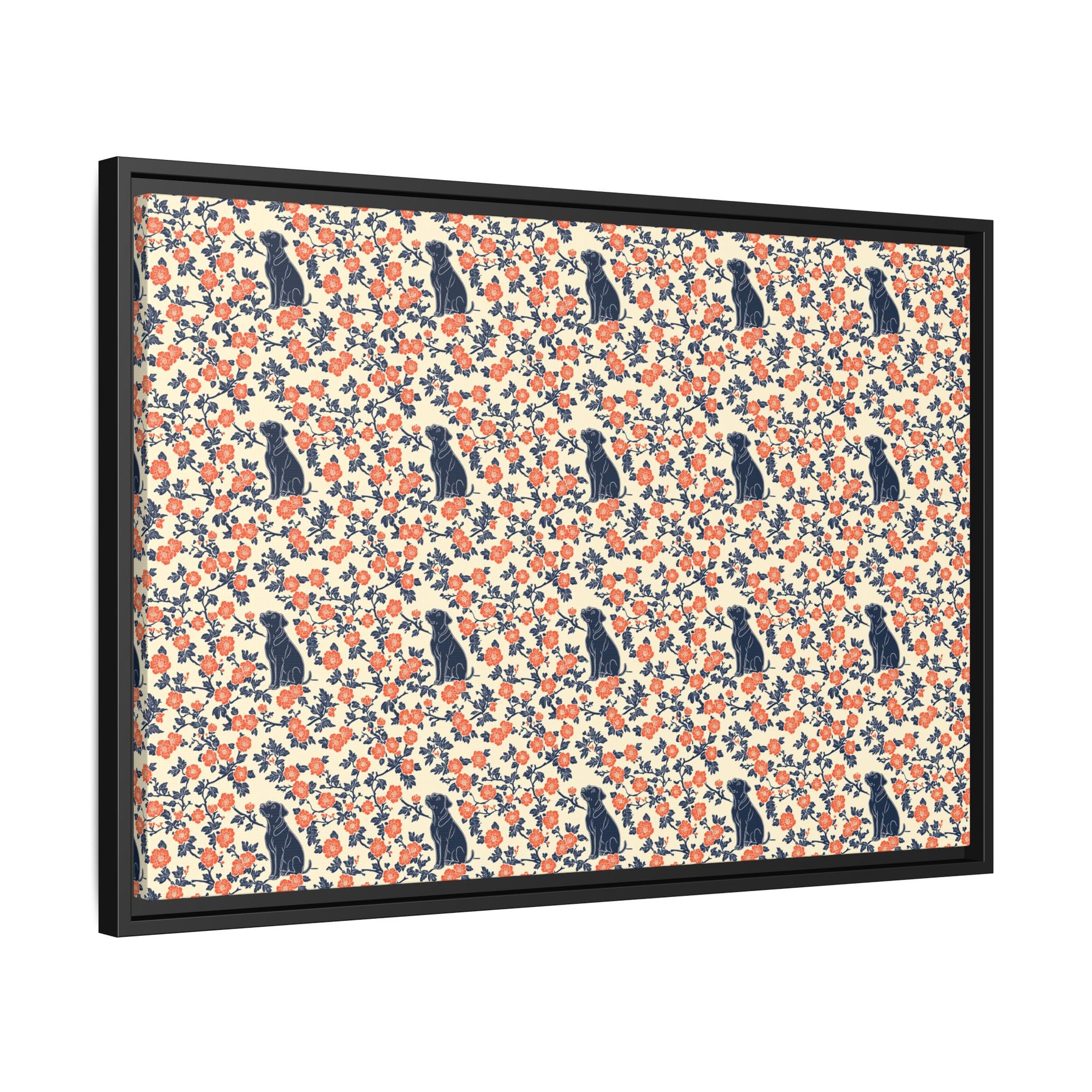 Bloomiful Lab Bouquet Matte Canvas, Framed