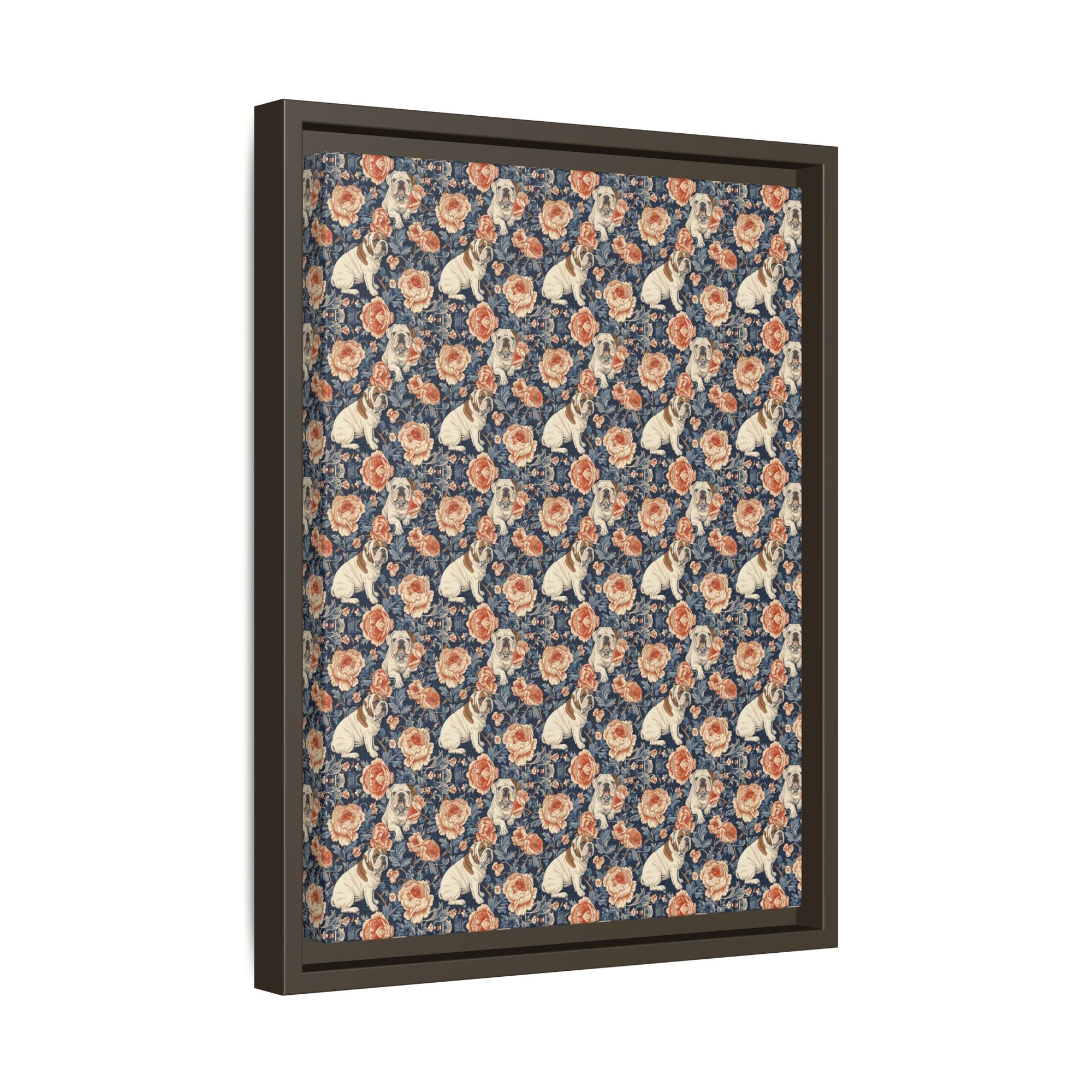 Blooming Bulldog Beauty Matte Canvas, Framed