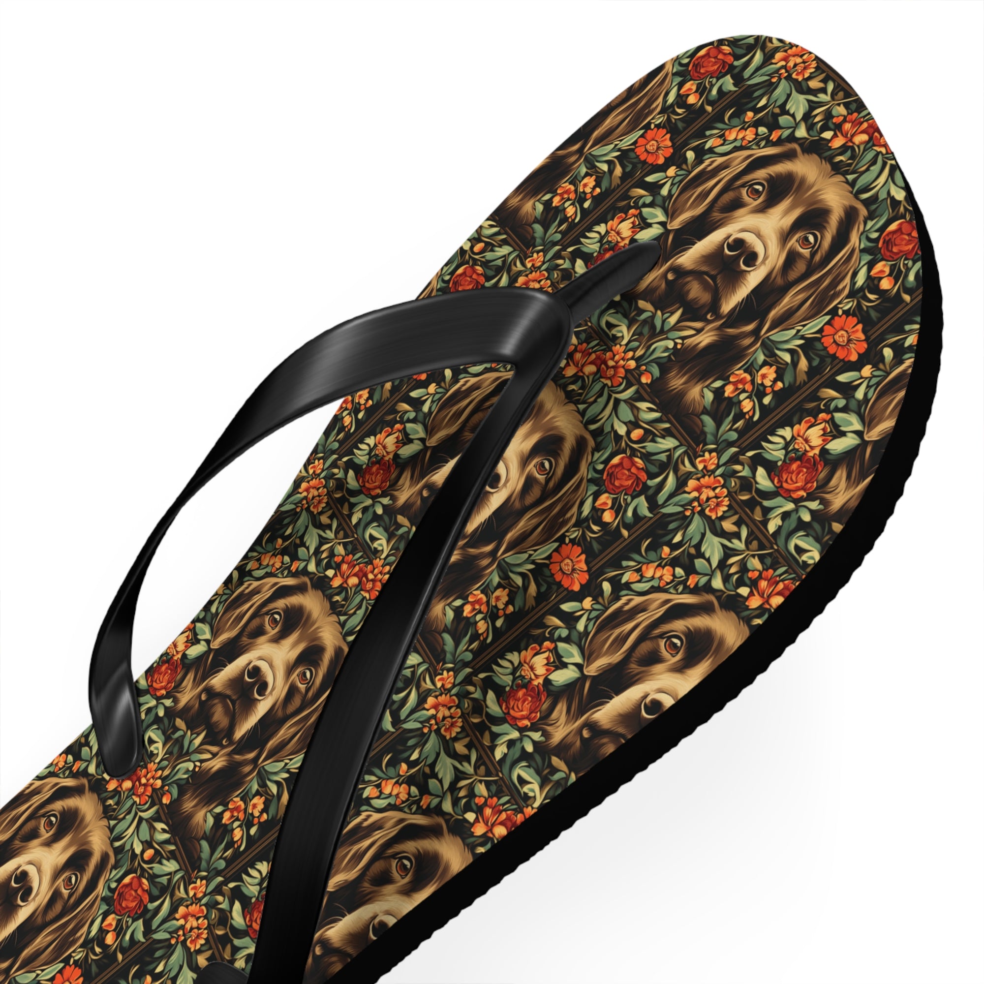 Labrador Lush Pooch Tapestry Flip Flops