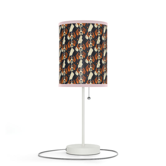 Beagle Glimmer Gaze Glamour Lamp on a Stand