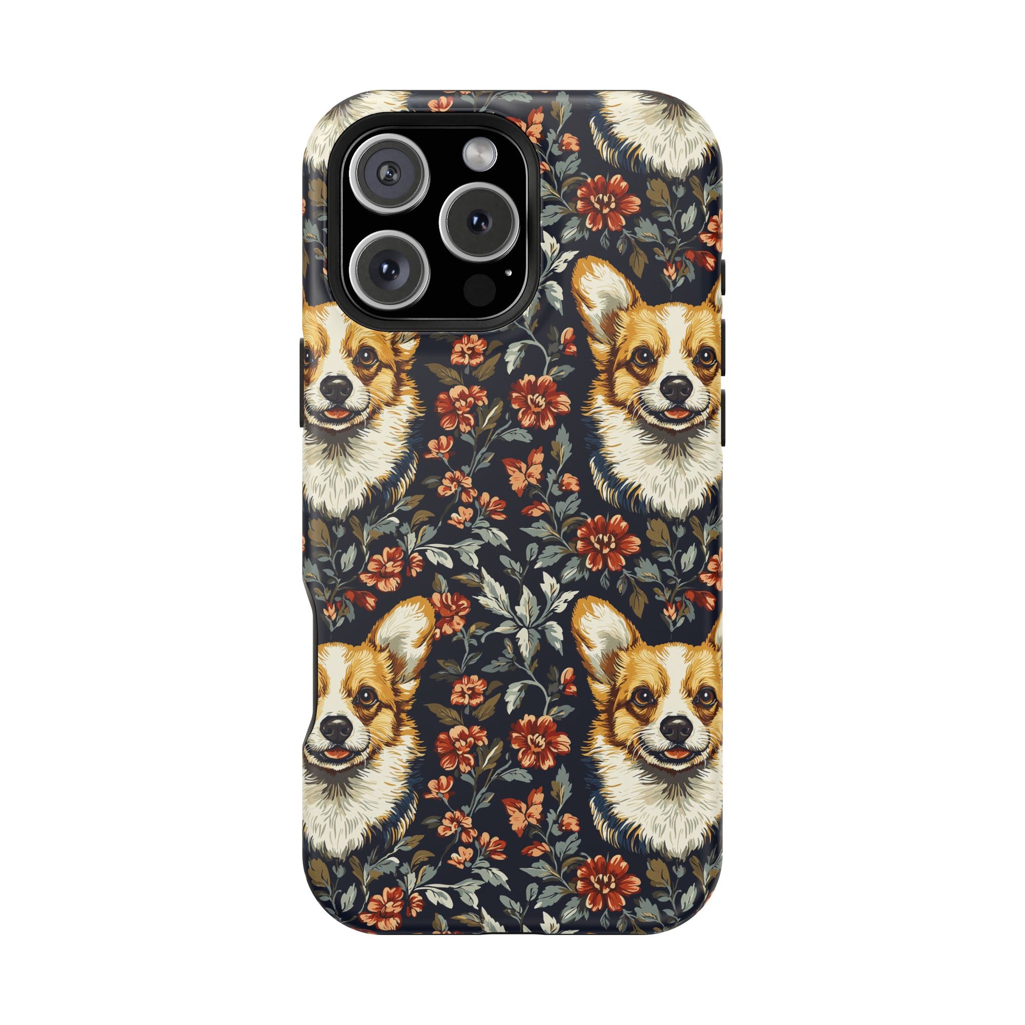 Floofy Corgi Blossom Blast Magnetic Tough Cases