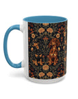 Dapper Dachshund Embroidery Elegance Accent Coffee Mug