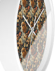 Beagle Blossoms Wall Clock