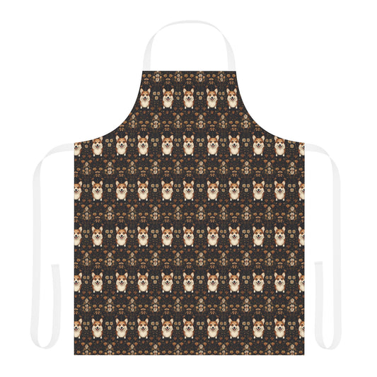 Nighttime Corgi Glow Stride Apron