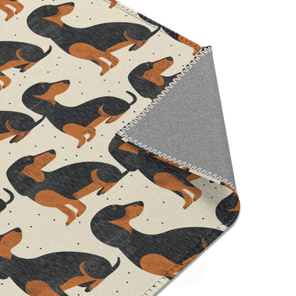 Dachshund Delight - Modern Area Rug