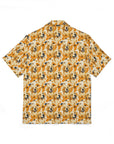 Golden Glitz 'n Glamour Woofwear Men's Hawaiian Camp Shirt