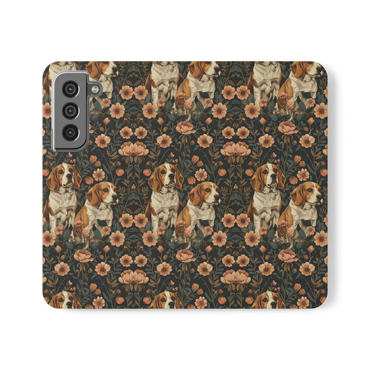 Beagle Blossom Bonanza Flip Cases